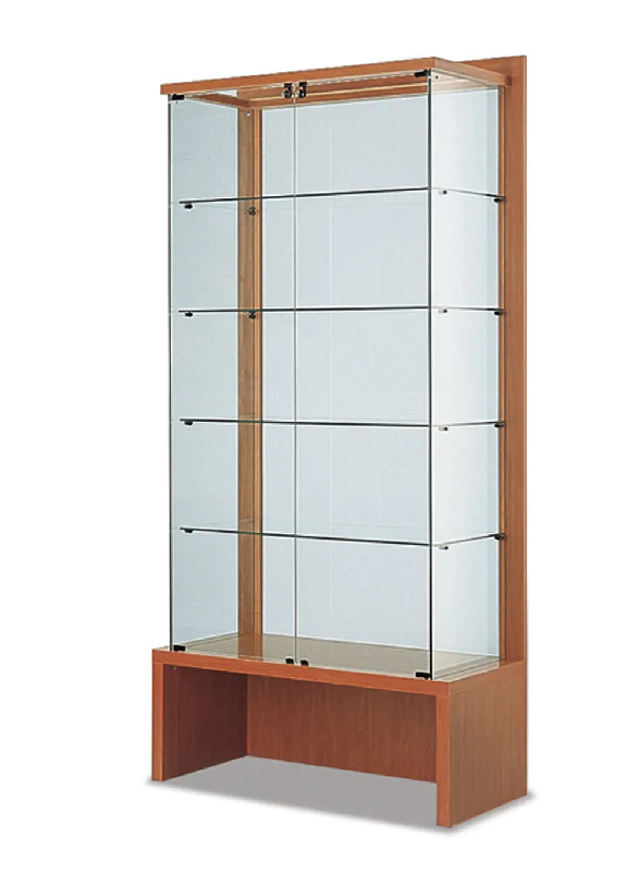 Vitrine d'exposition en verre 120/VTVA - Double porte vitrée sécurisée - 120x46x218 cm - Vitrine Avenue_0