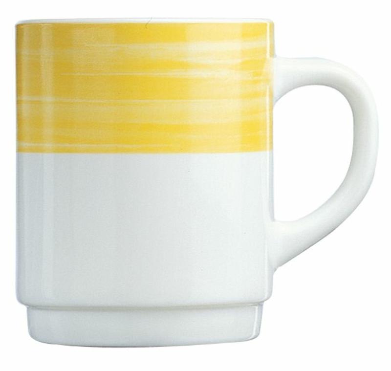 MUG ROND JAUNE VERRE 25 CL Ø 7,2 CM BRUSH ARCOROC
