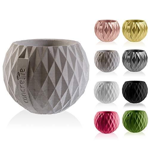 Concrette - Pot de fleurs en ciment, cache-pot en béton Bauble Ø 7 cm - Design moderne et robuste_0