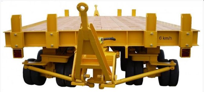 3916 - Remorque industrielle Miloco - capacité 40 tonnes - dimensions 4500x2500 mm - plateau bois 50 mm_0