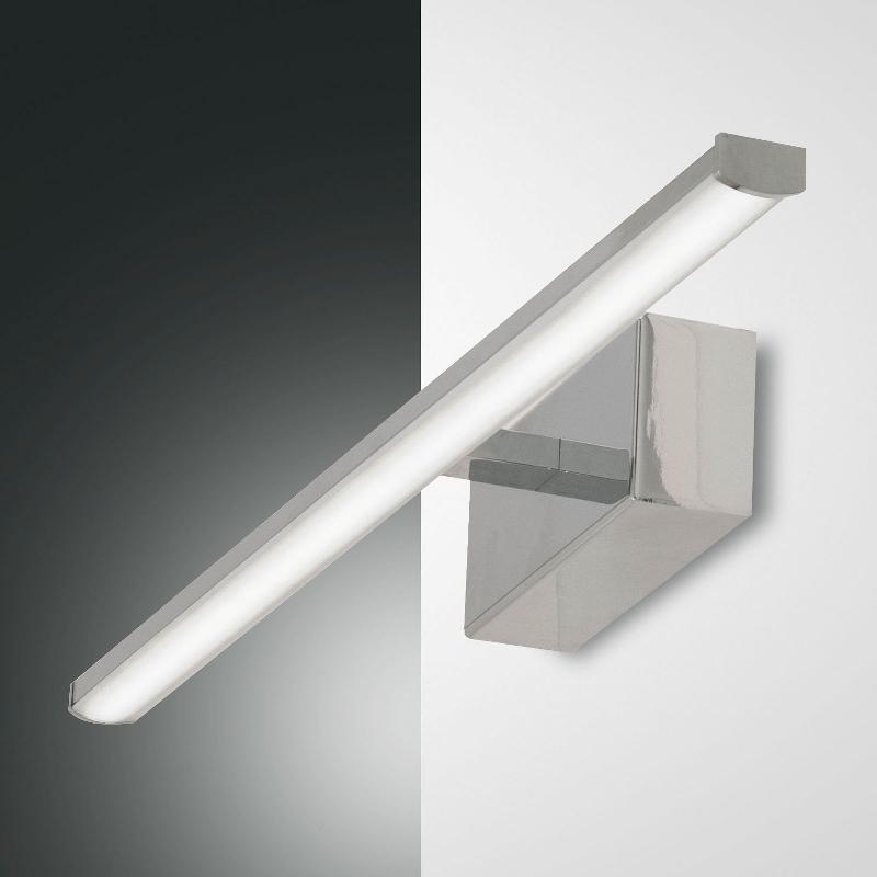 FABAS LUCE APPLIQUE MURALE LED NALA, CHROME, LARGEUR 50 CM