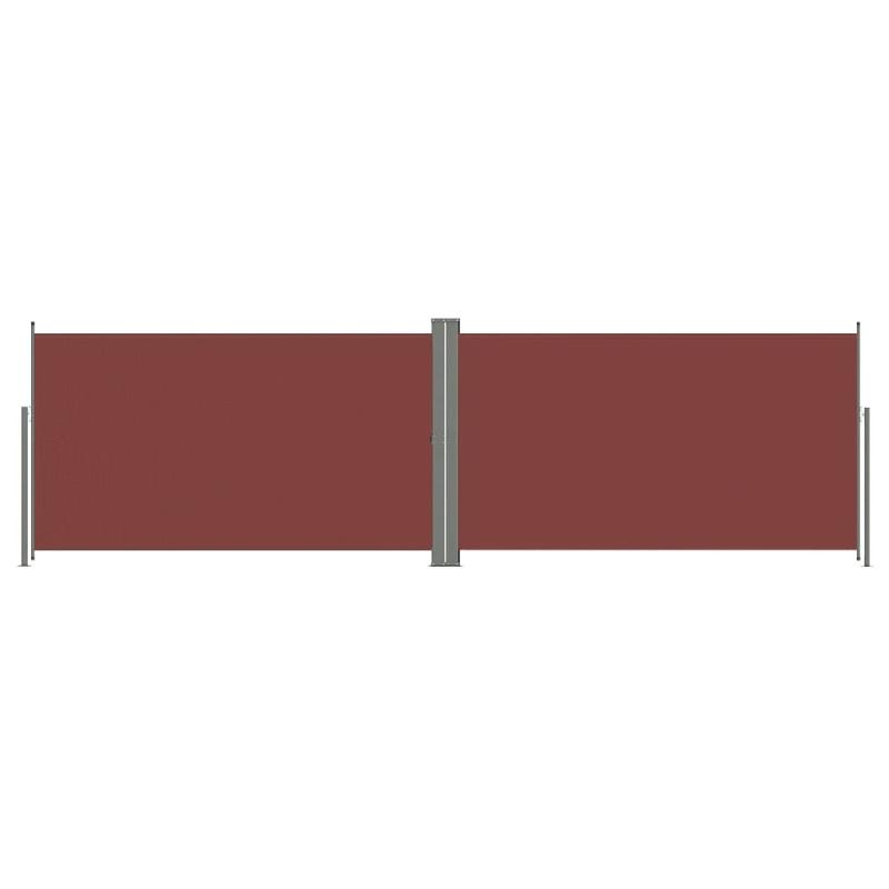 AUVENT PARAVENT STORE BRISE-VUE LATÉRAL RÉTRACTABLE DE PATIO JARDIN TERRASSE BALCON PROTECTION VISUELLE ÉCRAN 160 X 600 CM MARRON 02_0007414_0