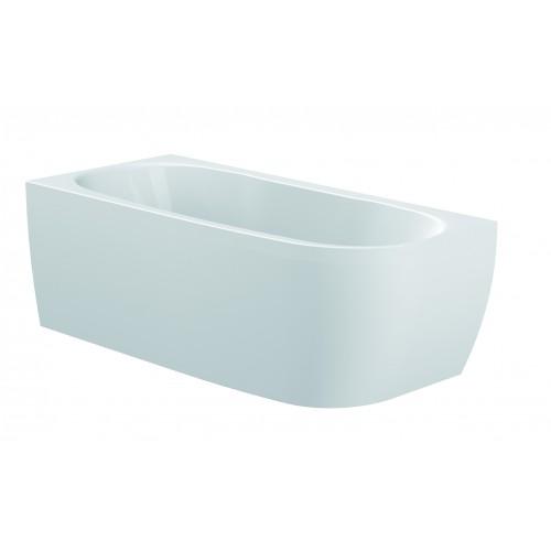 BAIGNOIRE ACRYLIQUE ASYMÉTRIQUE AVEC TABLIER GRETA MONOLINE 180X80 GCH LEDA
