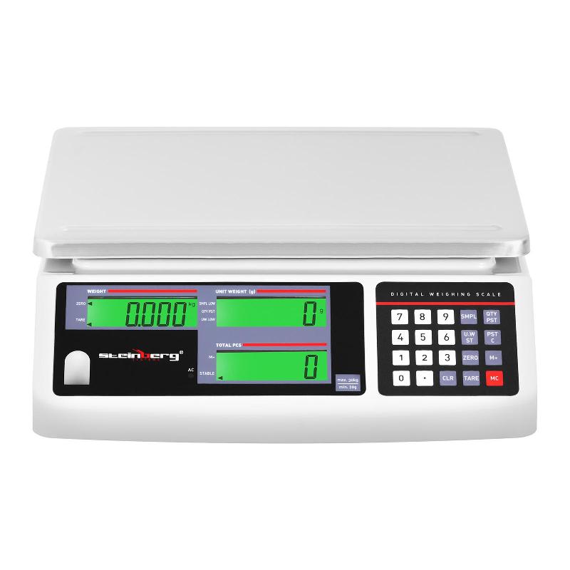 Balance compteuse - 30 kg / 1 g - 3 écrans LCD rétroéclairés - Batterie 72 h - Classe de précision III - 14_0000595_0