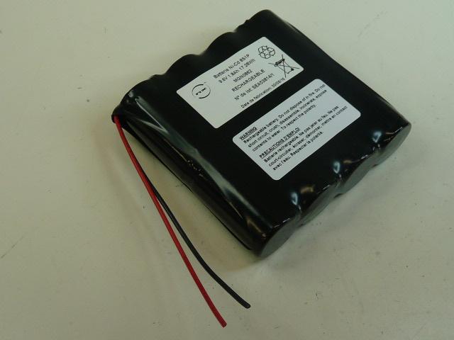 Batterie industrielle NiCd 8x SC 8S1P ST5 - 9.6V - 1.8Ah - F100 - Marque NX_0