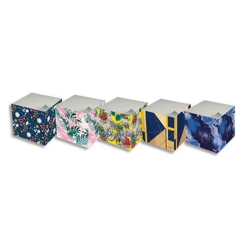 BLOC CUBE QUO VADIS - 9X9X8CM - 610 FEUILLES BLANCHES ENCOLLEES - 80G - PEFC - DECORS ASSORTIS - LOT DE 30