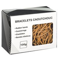 BRACELETS CAOUTCHOUC 150 MM - BOÎTE DE 100 G