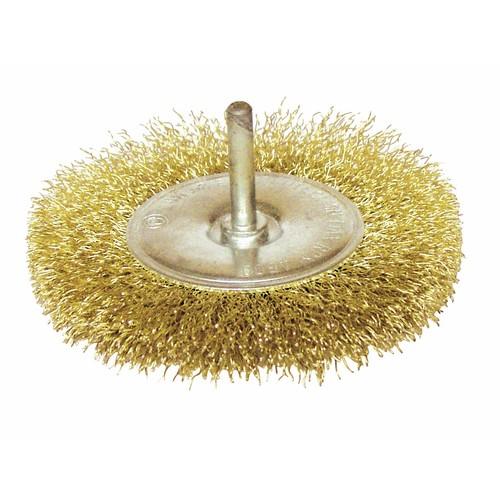BROSSE LAITON CIRCULAIRE POUR PERCEUSE-TIGE 6 MM-DIAMÈTRE 100MM BRICOZOR