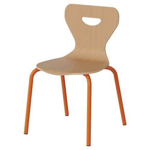 CHAISE MALIBU 4P - T2 - COQUE HÊTRE / ACIER ORANG 1028 - MANUTAN EXPERT
