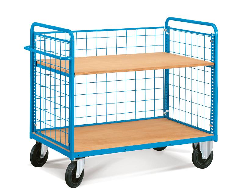 CHARIOT 2 NIVEAUX, 3 CÔTÉS GRILLAGÉS 'SPACIMO'
