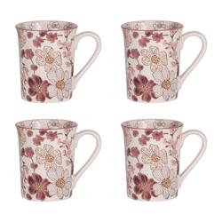 Coffret de 4 mugs Kiyo 30 cl -  Décoré Rond Grès Table Passion 11.5x8.4 cm - multicolore Grès 3106232387043_0