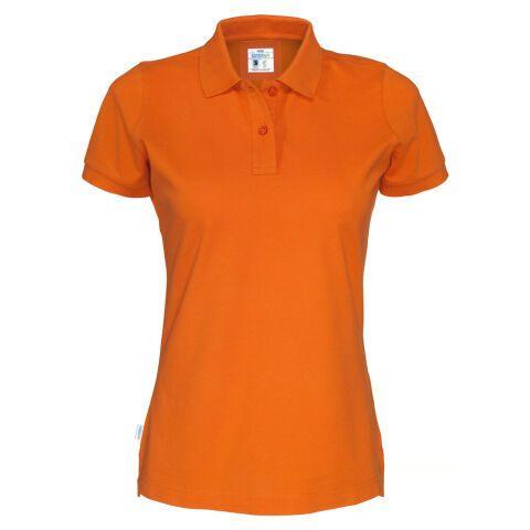 COTTOVER POLO MANCHES COURTES FEMME - CERTIFIÉ GOTS ORANGE - TAILLE XXL