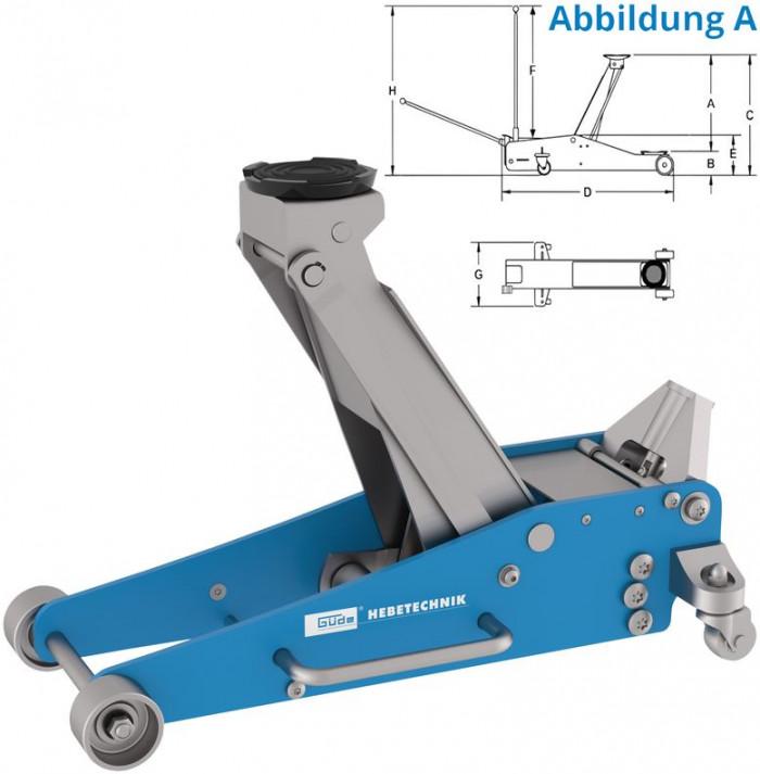 Cric rouleur 2,5 tonnes grh 2,5/460 al - 3833_0