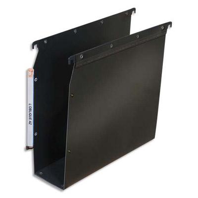 DOSSIERS SUSPENDUS L'OBLIQUE AZ POLYPRO FUN 330 - FOND 80 MM - POUR ARMOIRE - NOIR - LOT DE 10