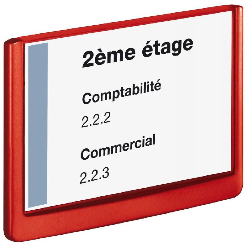 DURABLE DURABLE PLAQUE DE PORTE CLICK SIGN A5 ROUGE