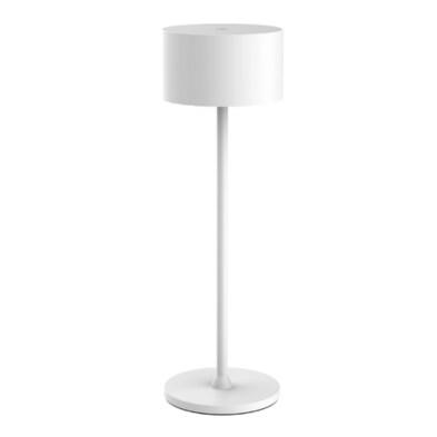Emh Lampe de table LED sans fil rechargeable Eliza blanche – tactile 3 températures – restaurant et hôtel - blanc métal LAMPLEDELIZABLANCHE_0