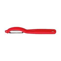 Eplucheur pivotant lame double cranté -  Rouge Autre Plastique Nogent 18x2 cm - rouge plastique 3222631113127_0