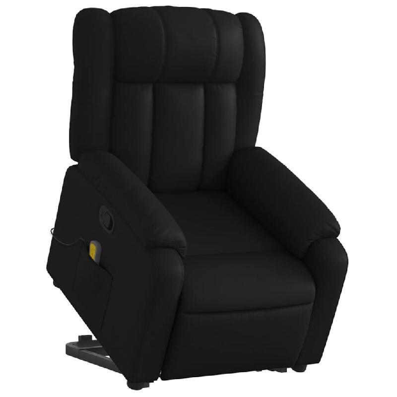 Fauteuil inclinable de massage Noir Similicuir Modèle Zervessiax - 8721012177598_0