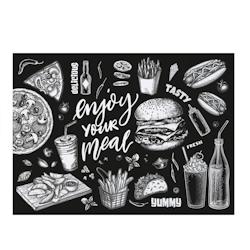 García de Pou Garcia de Pou 1000 Unités - Sets De Table 'Fast Food' 120 G/M2 30X42 Cm Noire/Blanc Cellulose - noir papier 270.82_0