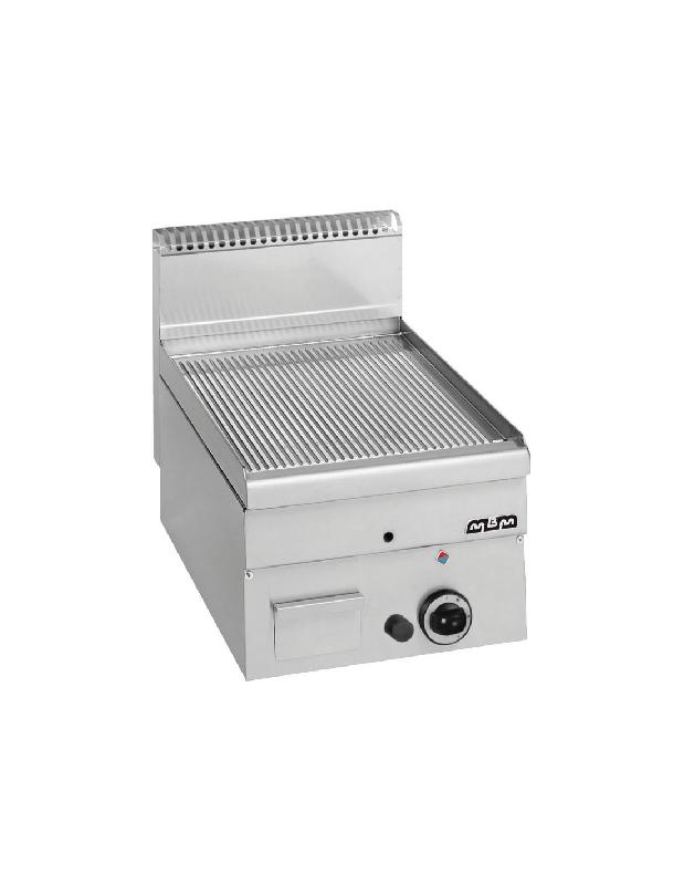 Grillade rainurée gaz à poser MBM - Acier inoxydable - 400x510 mm_0