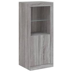 Helloshop26 - Buffet bahut commode armoire meuble de rangement organisateur cuisine salle de séjour salon avec lumières LED sonoma 02_0030072 - 3000_0