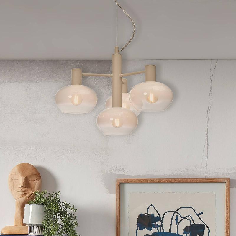 IT\'S ABOUT ROMI SUSPENSION BOLOGNA, BLANC LAITEUX, 4 LAMPES