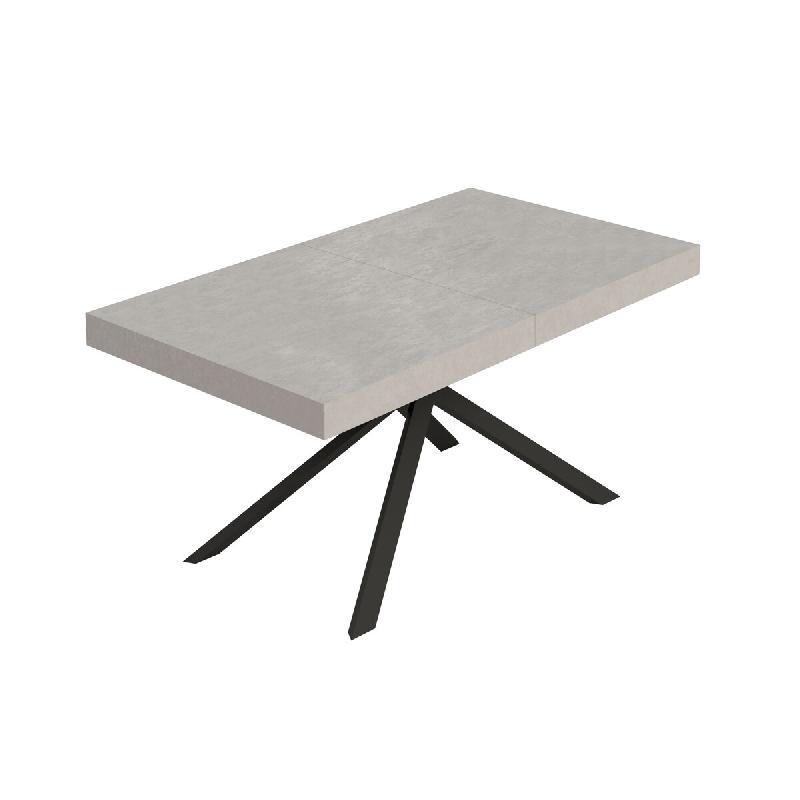 Itamoby Table Extensible Niket En Cachemire 160/420X90 Cm Avec Pieds Anthracite - gris 8050598058466_0