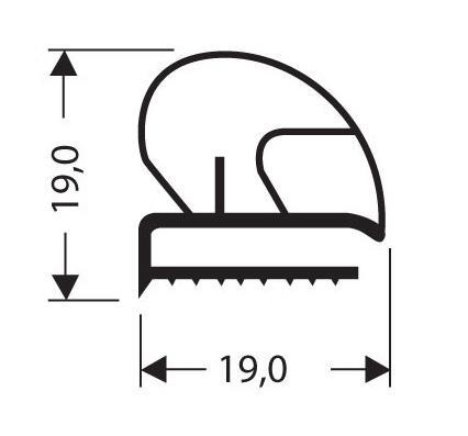 Joint pvc plat sans aimant pour meubles frigos jpf-012_0