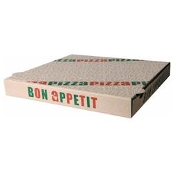 Kaliptis Boîte pizza carrée en carton ondulé 40x40x4cm x50 - 3701541301478_0