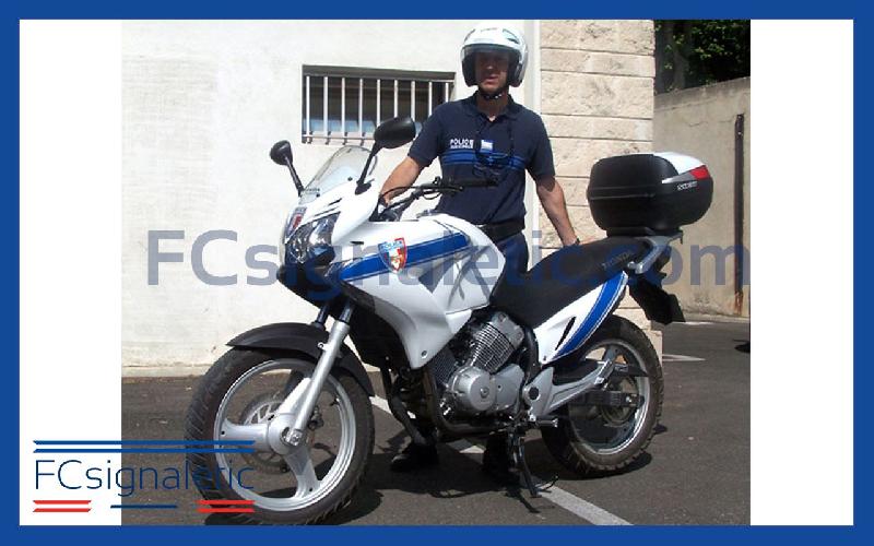 Kit sérigraphie Police municipale pour moto ou scooter carénés_0