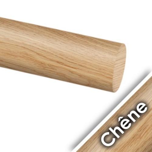 MAIN COURANTE RONDE EN CHÊNE BRUT - DIAMÈTRE 42 MM - 3 MÈTRES DESIGN PRODUCTION