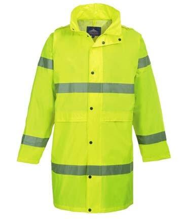 Manteau de pluie haute visibilité premium Jaune, Longueur cm : 100 cm, Taille : S_0