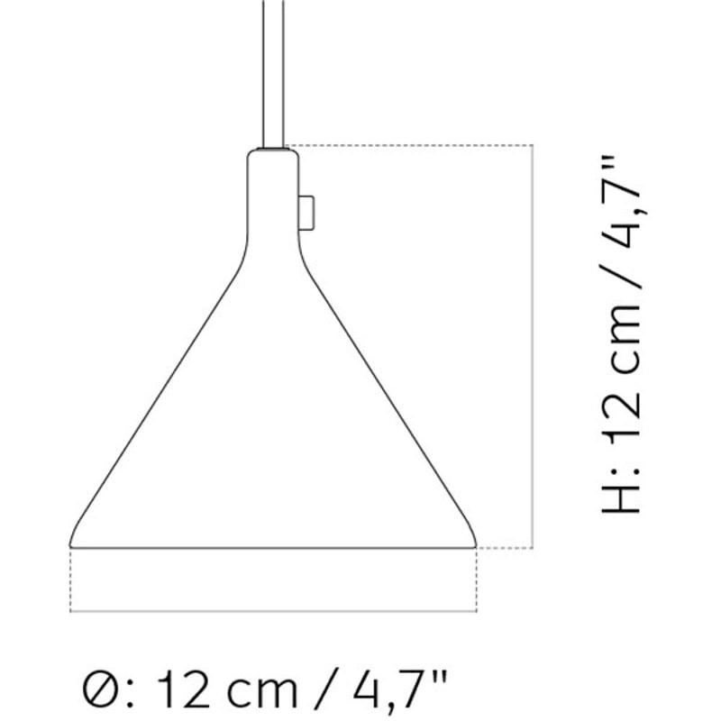 AUDO COPENHAGEN AUDO CAST SUSPENSION LED EN NOIR, FORME 1