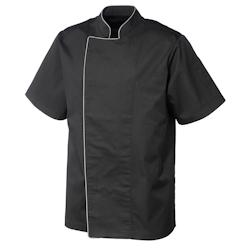 METRO PROFESSIONAL Veste de cuisine homme manches courtes passepoilé noir T.XXL - XXL noir multi-matériau 7154-24_0