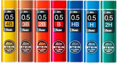 MINES FINES POUR PORTE-MINES AIN STEIN C275,DURETÉ 2H - LOT DE 7