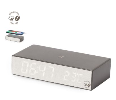 Montre multifonction - chargeur sans fil 10W intégré - fibre de café et coton recyclé - Barret 20279_0