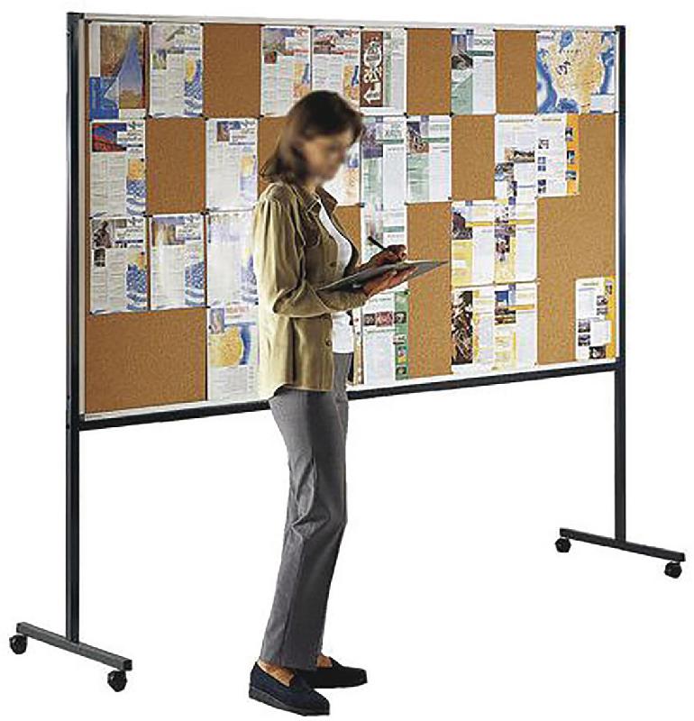 PANNEAUX D'AFFICHAGE DOUBLE FACE LIÈGE  SUR ROULETTES