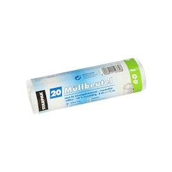 Papstar 20 sacs poubelle, HDPE 60 l 72 cm x 60 cm transparent - 39232100_0