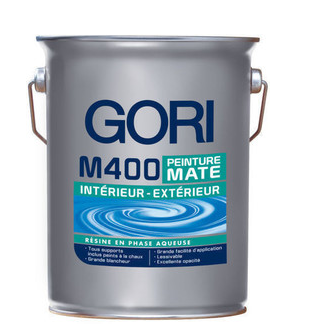 Peinture acrylique GORI M400 - blanc calibré mat 15L - lessivable et hydrofuge_0