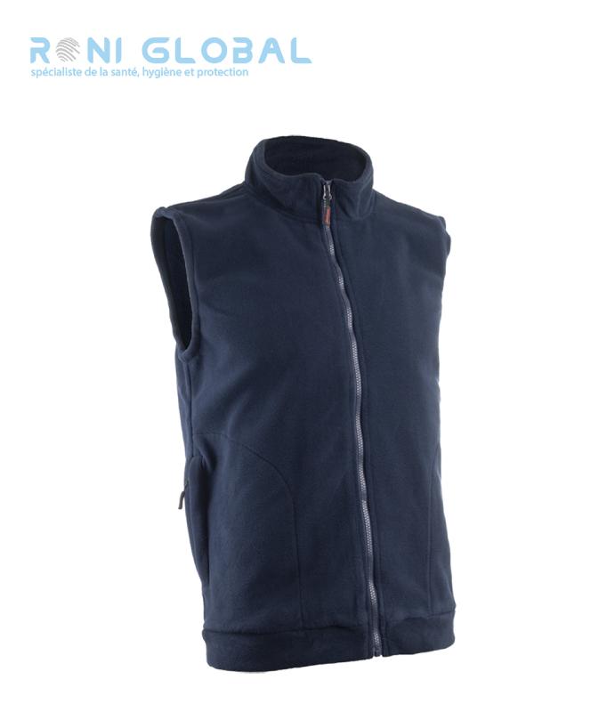 GILET DE TRAVAIL COUPE-VENT ANTI-FROID THERMIQUE EN POLYESTER 2 POCHES - POLAIRE COVERGUARD_0