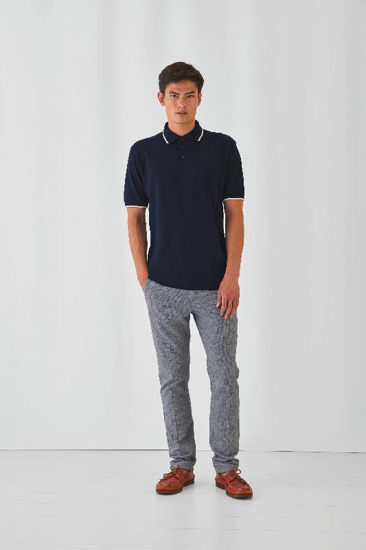 Polo Safran Sport - Réf: CGPU413 - 100% coton peigné pré-rétréci Ring-Spun - Marque: B&C_0
