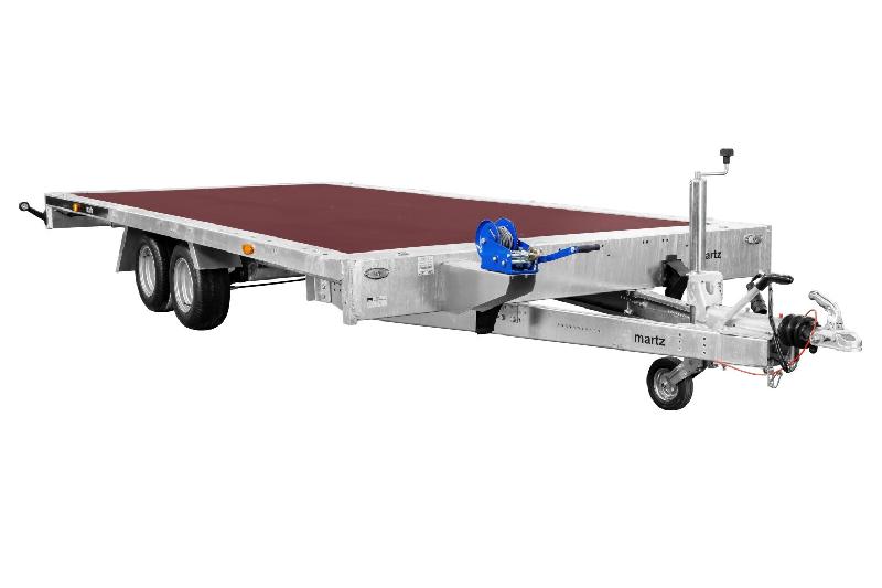 Remorque porte voiture-plateau - 5,07 x 2,11 m - 2700 kg - MARTZ GT PLATEAU 500S_0