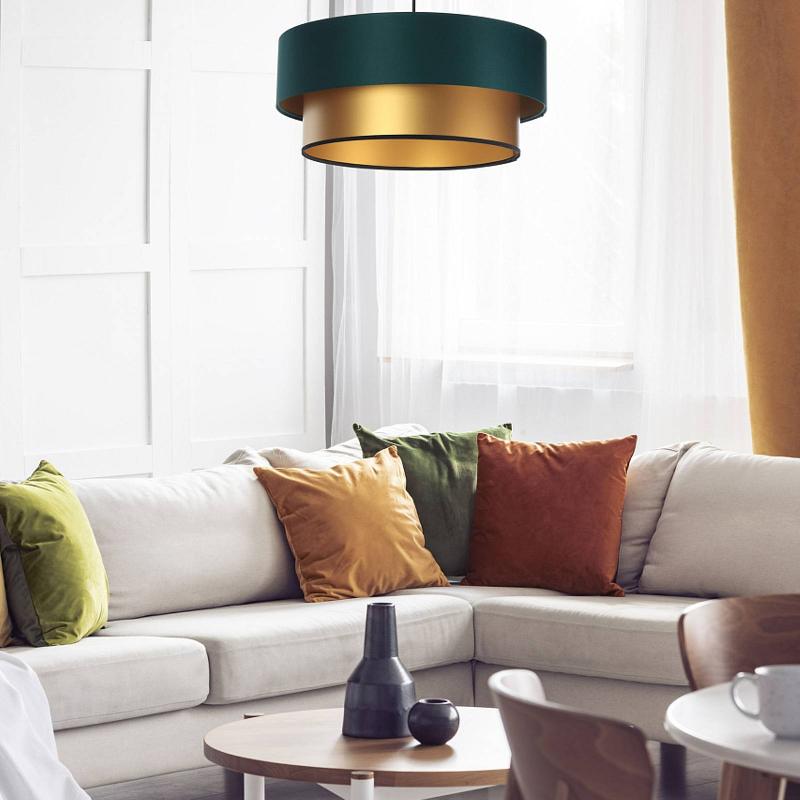 MACO DESIGN SUSPENSION DORINA, VERT/OR Ø 50CM