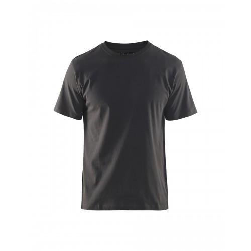 T-SHIRT DE TRAVAIL RESPIRANT 100% COTON UNI 3525 - GRIS FONCÉ - MT BLAKLADER