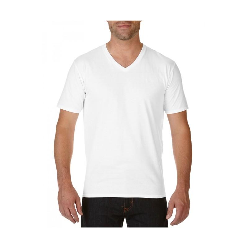 T-shirt Homme Col V Premium - GI41V00 - 100% coton pré-rétréci Ring-Spun, maille jersey_0
