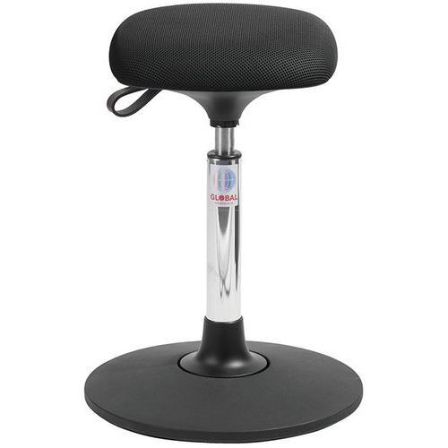 TABOURET SWAY TETRA - TISSU 3D - MEDIUM - NOIR - GLOBAL PROFESSIONAL SEATING