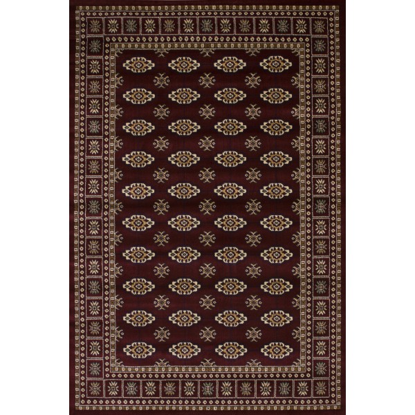 Tapis classique Argentine - Salsa 'Rouge' - 80x300 cm - Résistant et durable - Poils ras - Fabriqué en Turquie_0