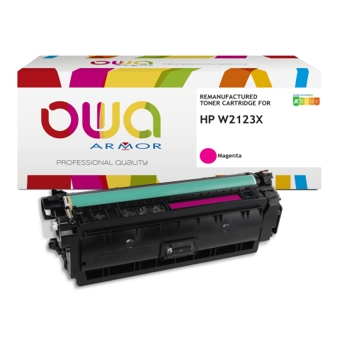 TONER REMANUFACTURÉ OWA - HAUTE CAPACITÉ - MAGENTA - POUR HP W2123X - TONER COMPATIBLE