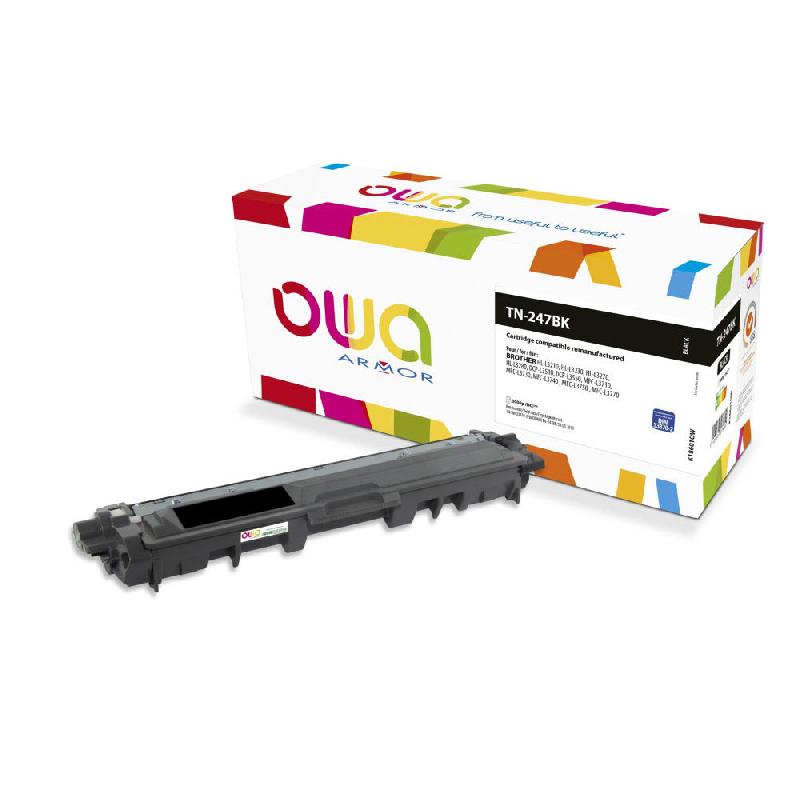 TONER REMANUFACTUREE OWA COMPATIBLE BROTHER TN-247BK (K18601OW) - NOIR