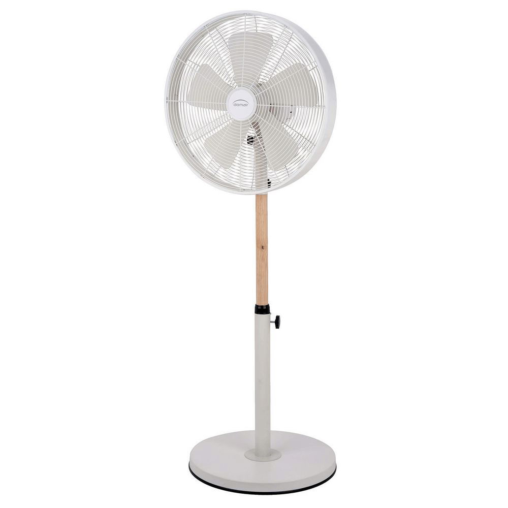 VENTILATEUR SUR PIED JAVA - DIAMETRE 40 CM - BLANC/BOIS
